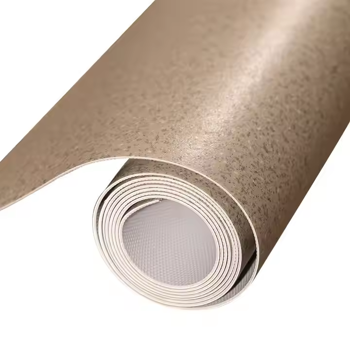 champagne color of pvc heterogeneous vinyl flooring roll